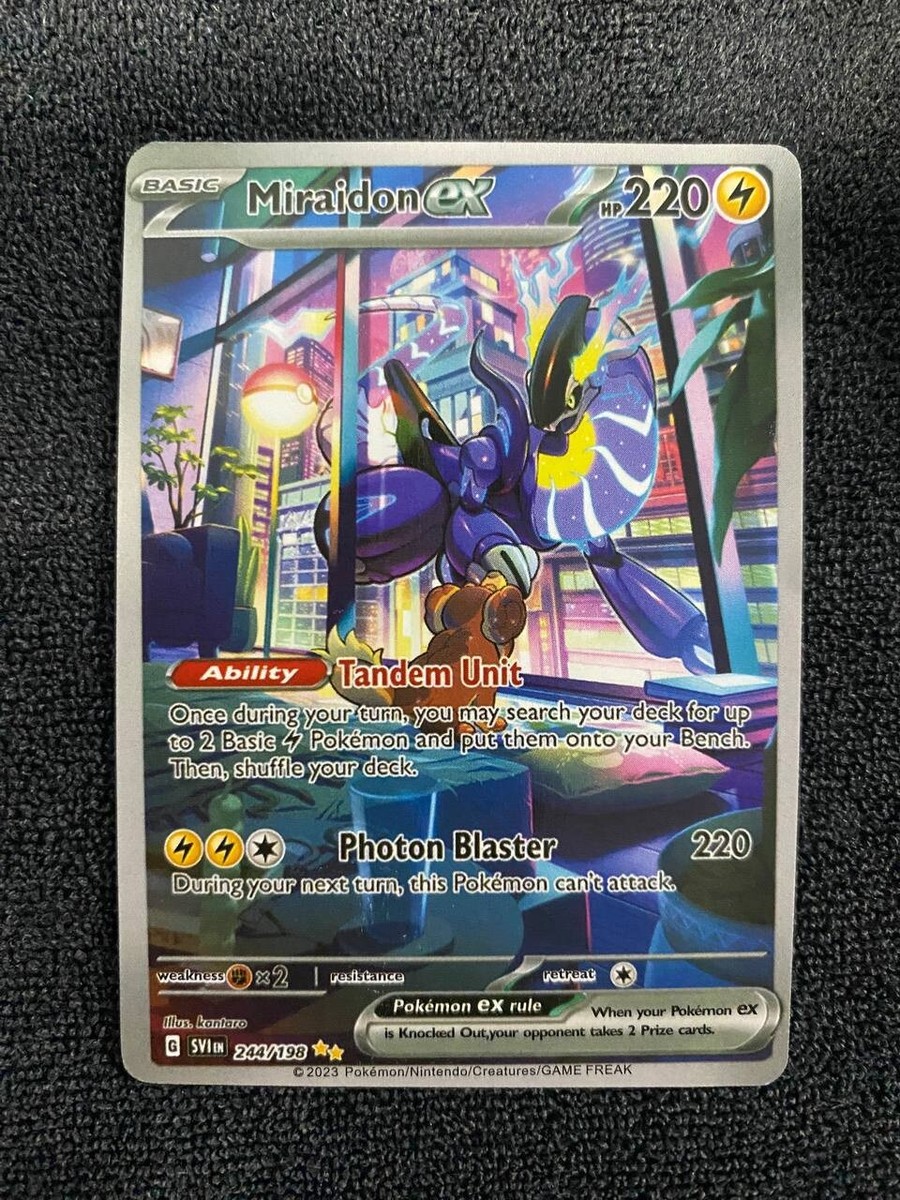 Pokemon Card - Miraidon ex Scarlet & Violet Base Set 244/198