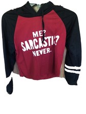 Me Sarcastic Never Lightweight Hoodie Youth Large