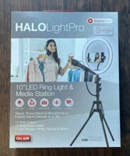 Halo Light Pro 10 Inch Led Ring Light Media Station New In Box Vlogging Series