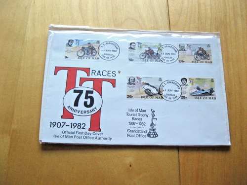 isle of man FDC 1982 TT races 75th anniversary