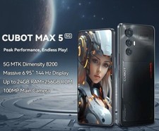 Smartphone da gioco CUBOT MAX 5 6,95" 144Hz grande schermo 5G 24GB/256GB 100MP NFC