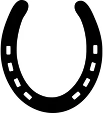 Horseshoe Vinyl Sticker Decal Luck Race Horse Shoe - Choose Size & Color