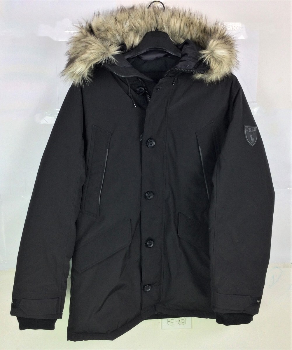 POLO RALPH LAUREN ダウンジャケット Faux Fur Trim Faux-Fur-Trim Down Hooded Coat