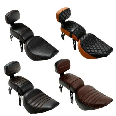Driver Passenger Seat & Backrest Pad Fit For Indian 18-2023 Scout Bobber Twenty