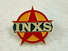 Official 1988 Licensed INXS Metal Pinback Lapel Pin Badge ~ MINT SEALED