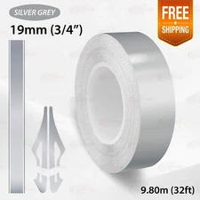 SILVER GRAY 3/4" 19mm PIN STRIPE Car Model Streamline TAPE Decal Vinyl Sticker