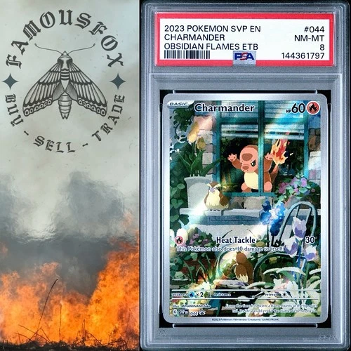 2023 POKEMON SVP EN-SV BLACK STAR PROMO #044 CHARMANDER PSA 8 NM-MT POKÉMON