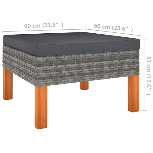 Footstool Grey - Picture 4 of 5