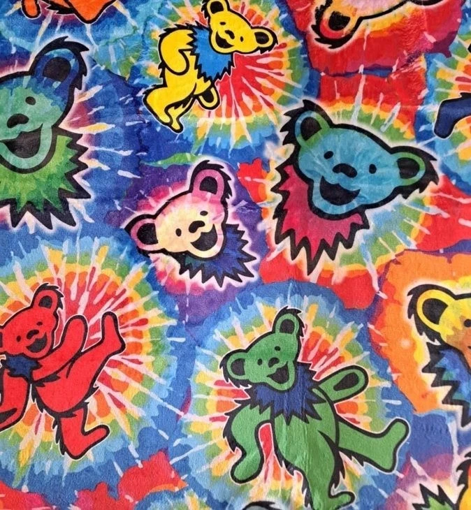 Dancing Bears Grateful Dead Beach Towel Splash Vibrant