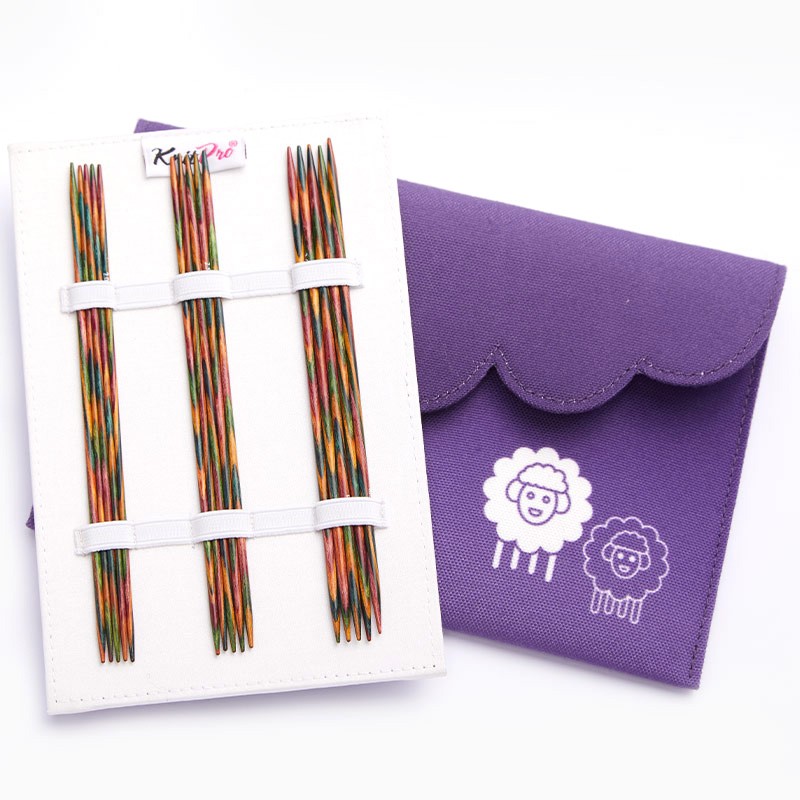 KnitPro Symfonie Double Pointed Needle Set 8" (20cm) | 6 Sizes (2.5mm to 5mm) - Image 2
