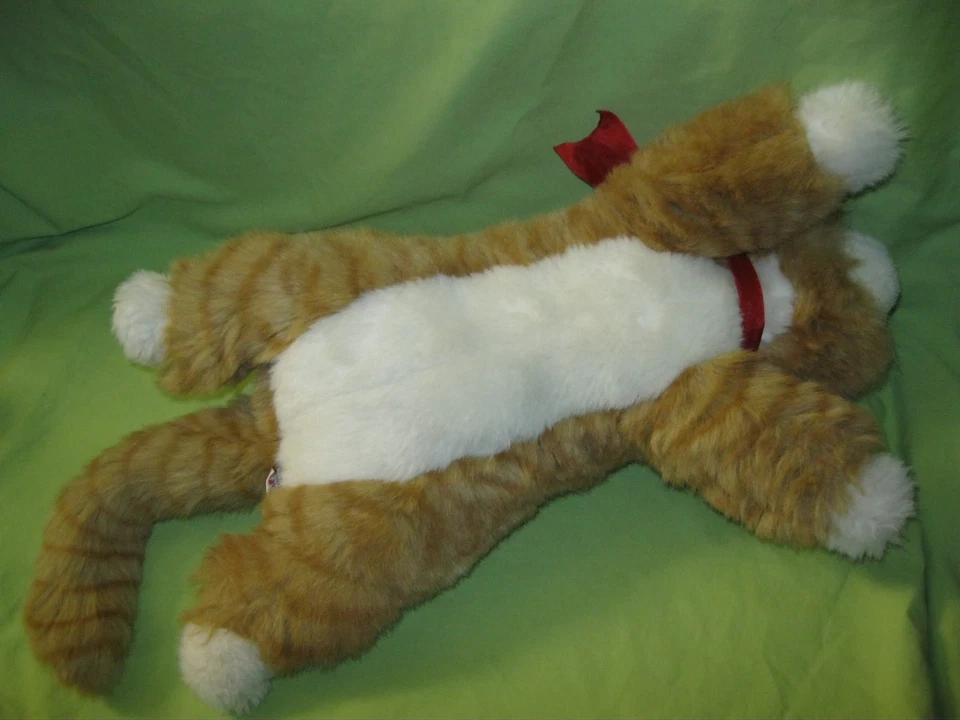 DE COLECCIÓN Hecho en Corea TY 1987 Peluche AL E KAT Dorado Tabby 20" Largo CAPOSICIÓN PLANA Gato Foto 4 de 4