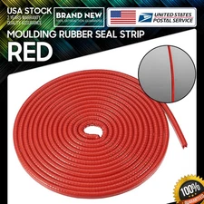 Red 6m 20ft Car Door Edge Strip Trim Lock Guard Moulding Rubber Seal Protector