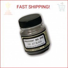 Jacquard Procion MX Tie Dye Powder,Jet Black, 2/3 Ounce Jar for Fabric and Cloth