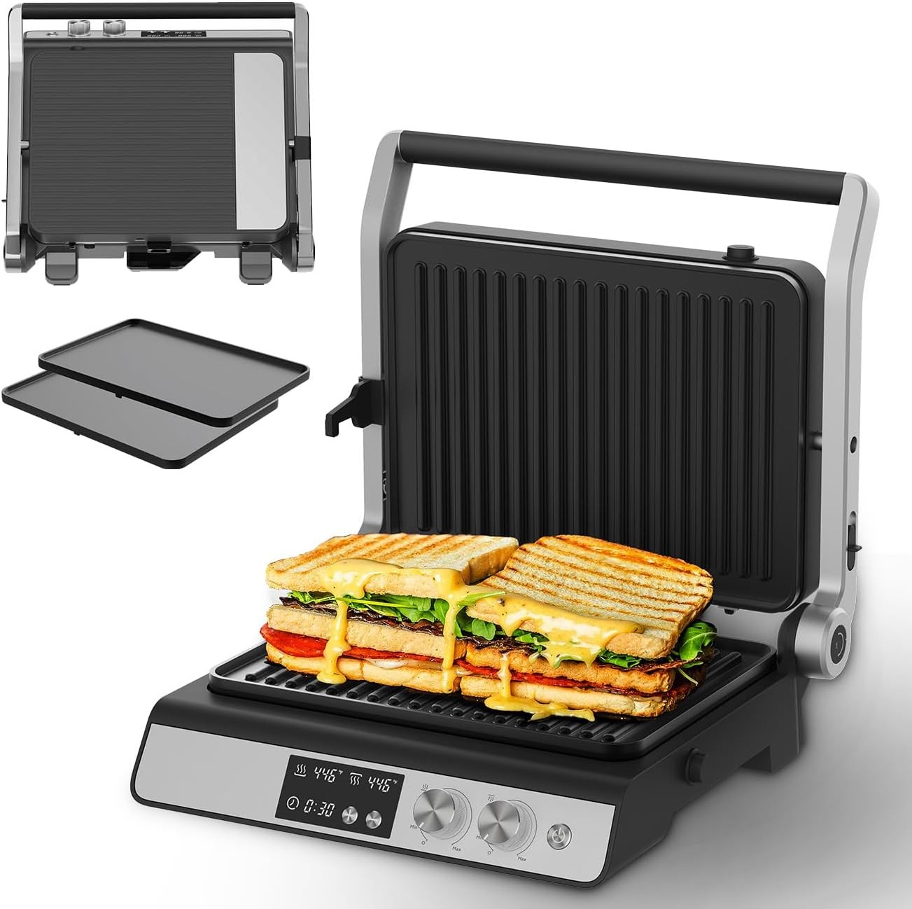 Panini Press 4 Slice Removable Plates