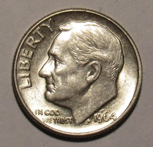 1964 P ROOSEVELT DIME , 90% Silver BU
