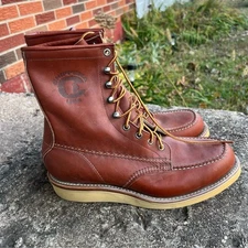 Chippewa Original Moc Toe 9 Eye Lace Up Brown Leather Men's Boots size 8 EE