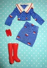 1973 VTG 70s Barbie Best Buy 3346 Complete Red Blue Sailor Boats TNT Quick Curl