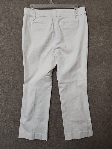 Talbots Flare Jeans Womens 14 Petite White Front Seams Stretch - Picture 4 of 9