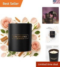 Elegant Black Rose  Sandalwood Candle - 8oz Aromatherapy Gift for All Seasons