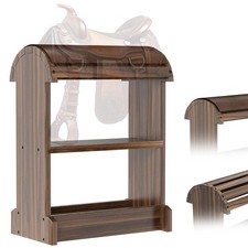 Novona Extra-Large Wood Saddle Rack, Ideal Stand for Chocolate Brown