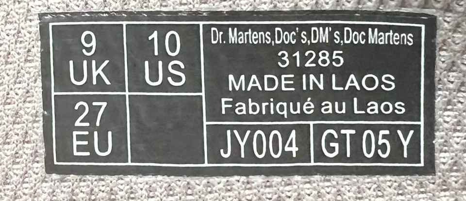 Botas Dr. Doc Martens Niños Cremallera/Cordones 31285 EE. UU. 10 Foto 2 de 4