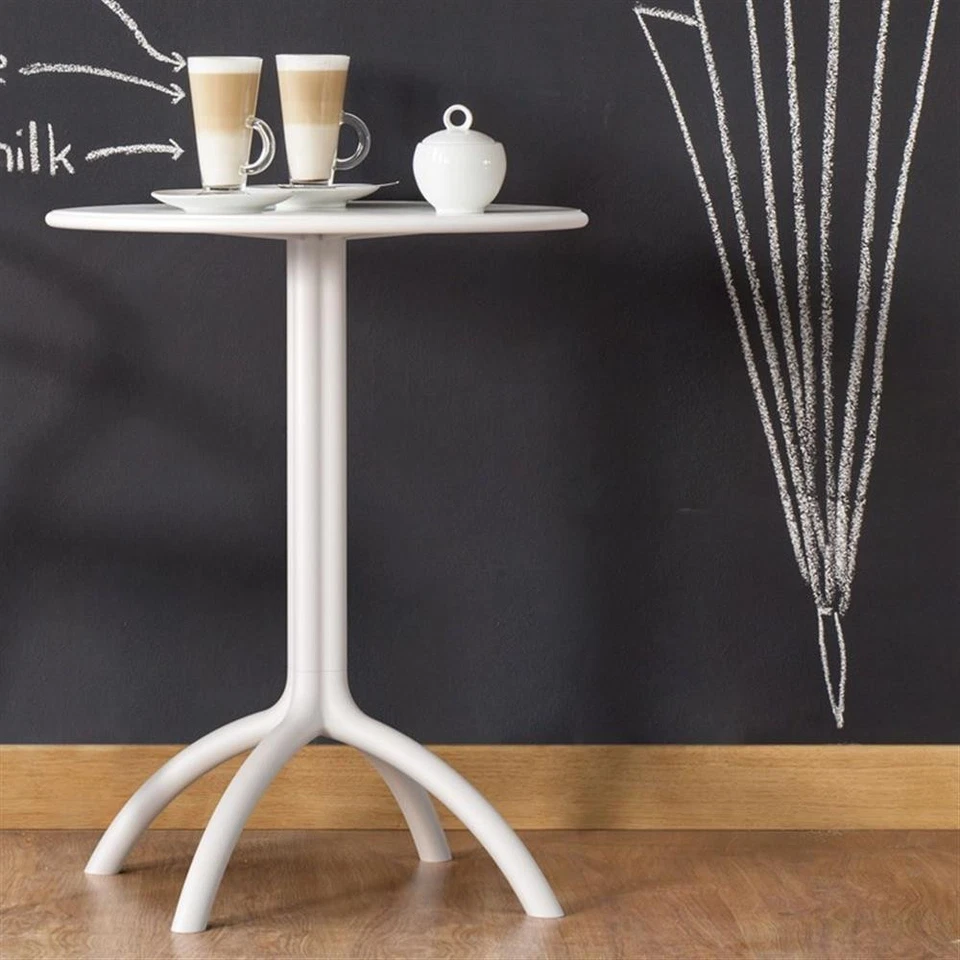 Mesa redonda de bistró para patio Compamia Octopus en blanco Foto 4 de 4