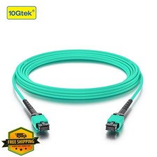10Gtek MPO to MPO OM3 Multimode Fiber Patch Cable 8-Core 2m