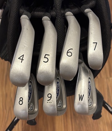 Ping G5 I5 Combo Iron Set 4-PW Blue Dot AWT Stiff Flex Steel Matching Serial #s