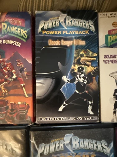 Lot Of 6 Power Rangers VHS Slip Clamshell Galaxy Black White Magna Titanium - Picture 3 of 20