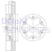 Delphi 2X Bremsscheibe Vorne Ø277 Mm BelüFtet FüR Nissan Pick-Up D22 2.5 TD 4WD