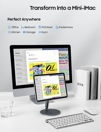 Magnetic iPad Stand Holder, Foldable Portable Tablet Holder, 360° Adjustable ... - Picture 6 of 6