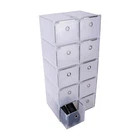 Periea Ivy Strong Clear Plastic High Heels Shoe Storage Boxes with Metal Frames