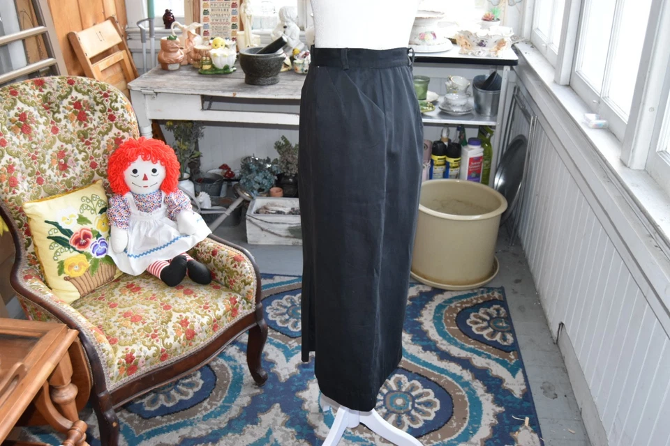 Falda lápiz vintage años 50-60 Beacon ropa deportiva negra metal cremallera talla pequeña Foto 4 de 4