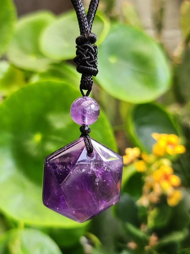 Collar de amatista Hexagrama Colgante Púrpura Piedra preciosa Protección... - Imagen 24 de 24