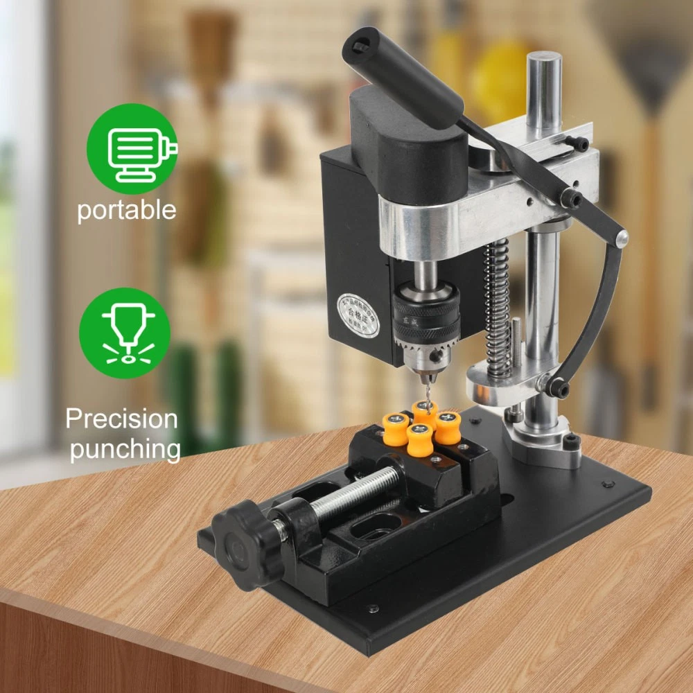 Mini Taladro de Banco Prensa Banco Perforadora de Mesa para Madera Metal Joyería 1