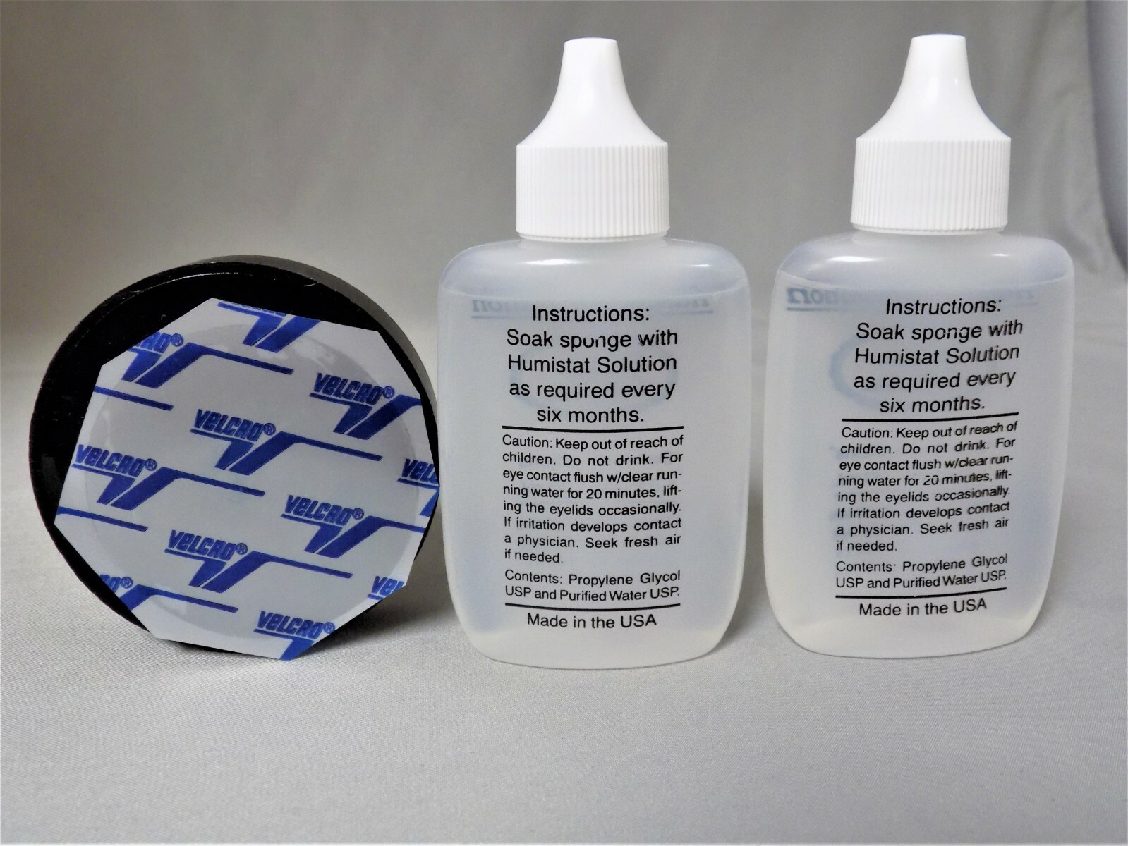 MADELAINE CIGAR HUMIDOR HUMIDIFIER & 2 1 oz BOTTLES DECATUR 50/50