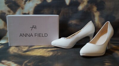 Anna Field Classic White High Heel Shoes UK EUR 41 New