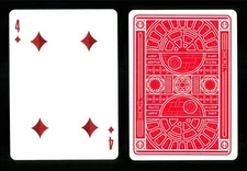 Playing card Star Wars Dark Side Red - 4 of Diamonds ZT 24