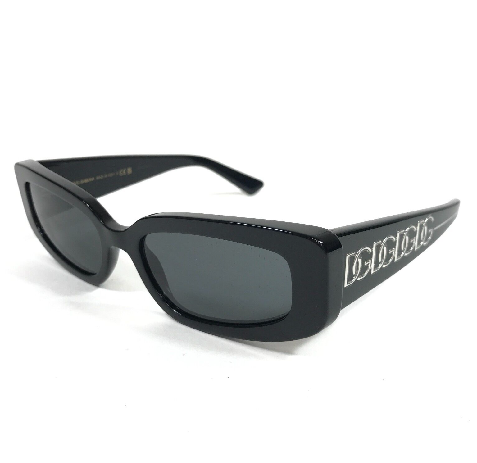 Dolce & Gabbana Sunglasses DG4445 501/87 Black Cat Eye Frames Dark Gray Lenses