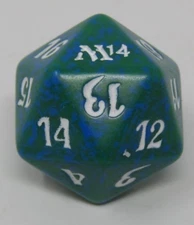 MTG M14 Green/White D20 Spindown Dice