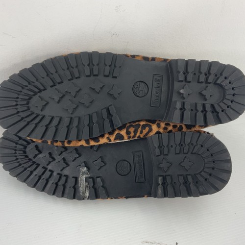 Timberland x Supreme Calf Hair Leopard Print Men's Black Leather Loafers Size 13 - 第 4/7 張圖片