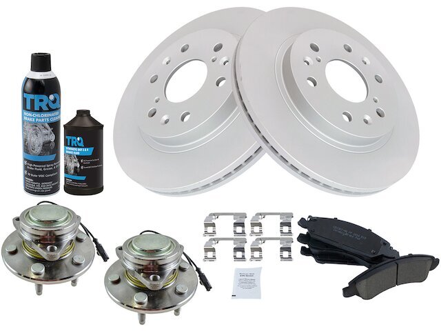 2007-2013 Silverado 1500 Front Brake Pads Rotors & Hub Kit 33FRRZ