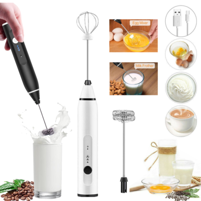 BREWISH Barista 3 Speed Electric Milk Frother Kopi Rechargeable Bakery Egg Whisk Head Handheld Foam Maker Coffee Latte I.545282041