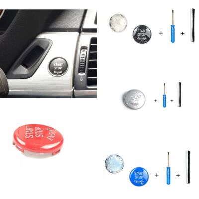 Red Start Stop Engine Button Cover For BMW 1/3/5 Series E81 E87 E90 E91 E92 MA