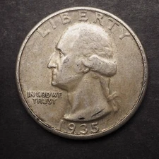 1935 ***P*** WASHINGTON SILVER QUARTER **NICE COIN!*** FREE SHIPPING! M6168