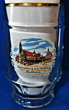  Rothenburg o.d. Tauber Rathaus Souvenir Glass Mug Germany