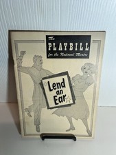 The Playbill for the National Theater  Lend an Ear  1949Vintage