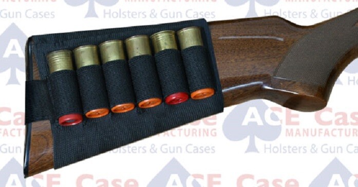 Portamunizioni Per Fucile - Custodia Buttstock 6 Colpi 12/20 Ga