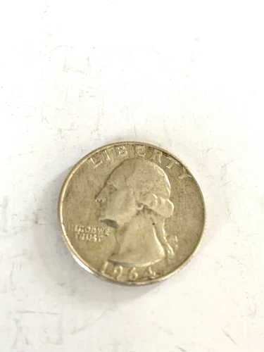 1964-D WASHINGTON QUARTER, VF CONDITION
