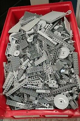 1lb of Assorted GRAY Lego Bricks & Parts & Pieces Sold in Bulk by the Pound GREY